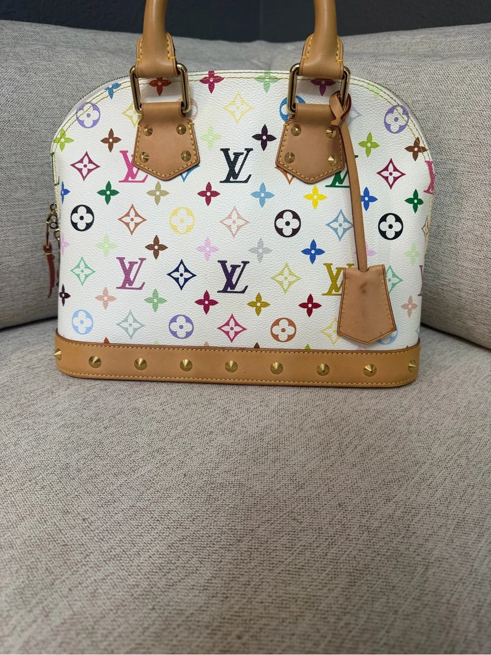 Louis Vuitton x Murakami White Multicolor Canvas Alma PM Monogram